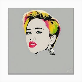 Andy Warhol inspired Miley Cyrus Canvas Print