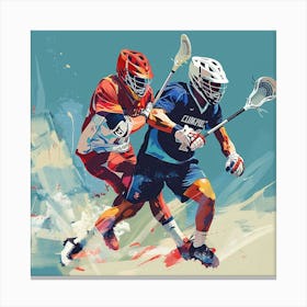 Lacrosse Players In Action 6 Canvas Print