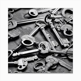 Old Keys Canvas Print