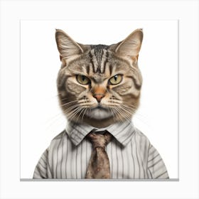 Cat In A Suit Canvas Print