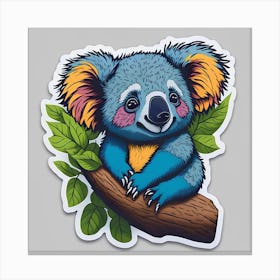 Koala Sticker 11 Canvas Print