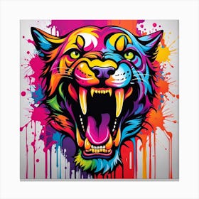 Colorful Tiger 1 Canvas Print