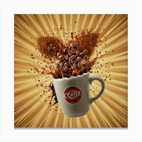 Coffee Splash Canvas Print