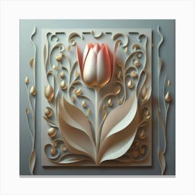 3d Tulip Canvas Print