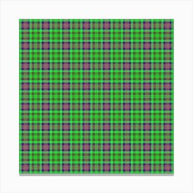 Green Plaid Fabric 4 Canvas Print