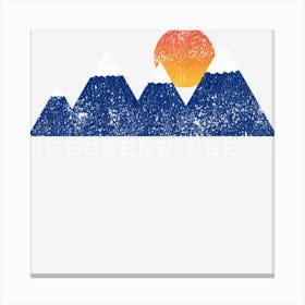 Retro Breckenridge Co Mountain Sunset Canvas Print