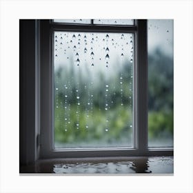 Raindrops On A Window 2 Canvas Print