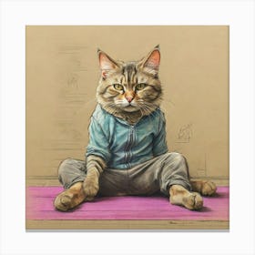 Yoga Cat 4 Canvas Print