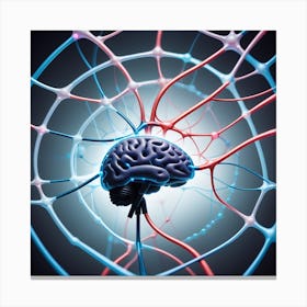 Brain In A Net Canvas Print