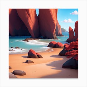 Rocky Beach Canvas Print