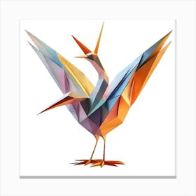 Majestic origami Bird Canvas Print