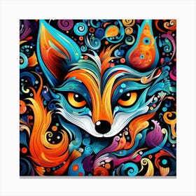 Abstract Fox 1 Canvas Print