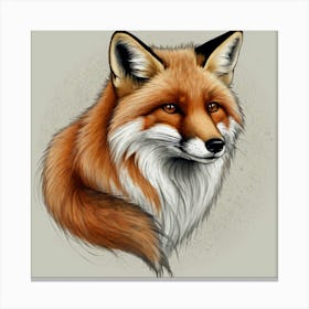 Fox Head 1 Canvas Print