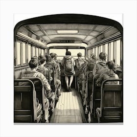 School Bus (7) Canvas Print