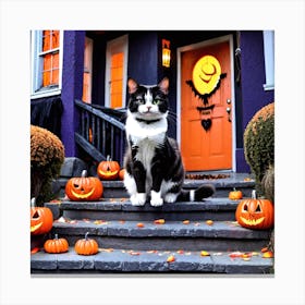 Halloween Cat 10 Canvas Print