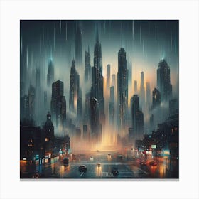 Futuristic City 17 Canvas Print