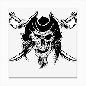 Pirate Skull With Swords Canvas Print