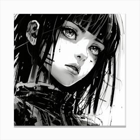 Anime Girl With Black Hair 7 Canvas Print