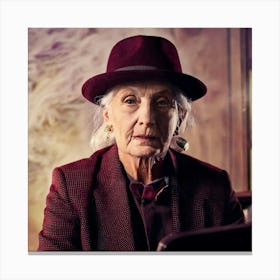 Old Lady In Hat Canvas Print