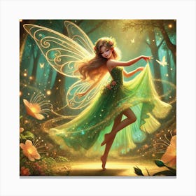 Fairy In The Forest Canvas Print