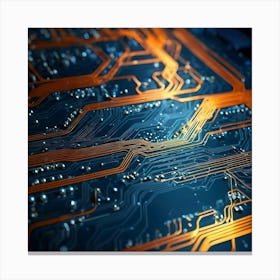 Close Up Of A Circuit Board 3 Canvas Print