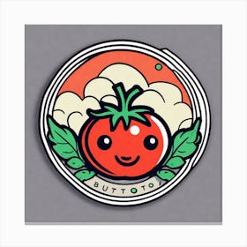 Tomato Sticker 5 Canvas Print