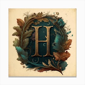 Letter H 2 Canvas Print