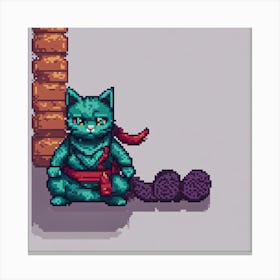 Pixel Cat 2 Canvas Print