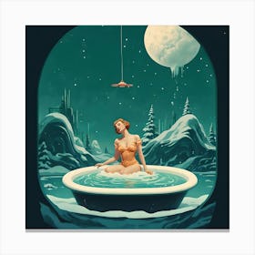 Bathing In The Moonlight Canvas Print