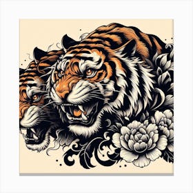 Fierce as a tiger Canvas Print