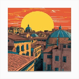 Sunset In Italy Canvas Print