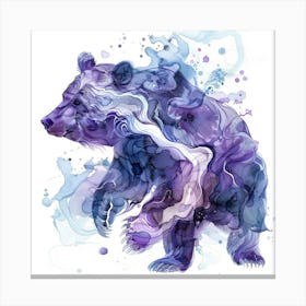 Watercolor Of A Bear Canvas Print