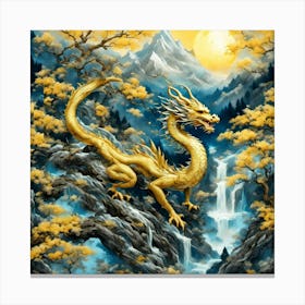 Golden dragon 1 Canvas Print