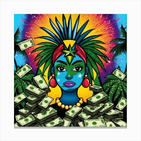 Latina Money Canvas Print