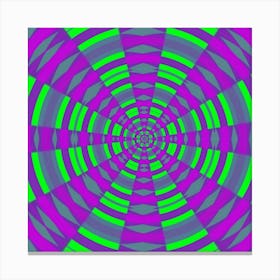 Purple And Green Psychedelic Spiral Leinwandbild