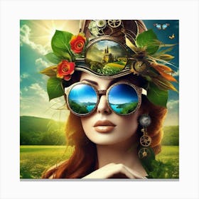 Steampunk Woman 1 Canvas Print