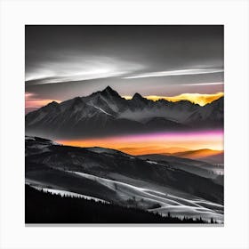 Sunrise In The Mountains 6 Canvas Print