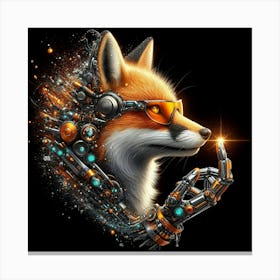 Robot Fox Canvas Print