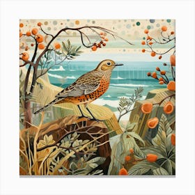Bird In Nature Hermit Thrush 1 Canvas Print