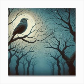 Bird In The Forest Canvas Print