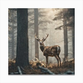 Deer In The Forest 226 Canvas Print