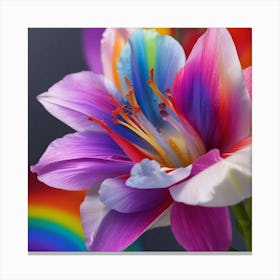 Rainbow Flower 6 Canvas Print