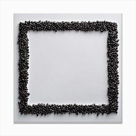 Frame Created From Black Beans On Edges And Nothing In Middle (2) Canvas Print