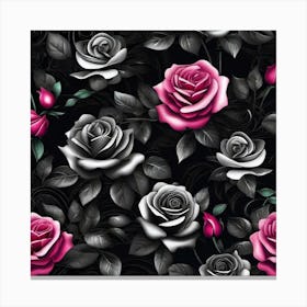 Black Roses 2 Canvas Print