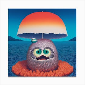 Monster On The Beach Canvas Print