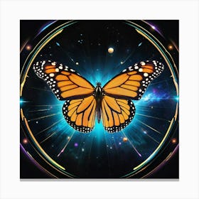 Butterfly In Space 1 Canvas Print