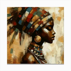 Native African Woman In Traditional Wear 3 Canvas Print