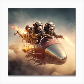 War Of The Monkeys Canvas Print