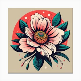 Flower Tattoo Design Canvas Print