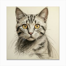 Portrait Of A Cat 6 Canvas Print